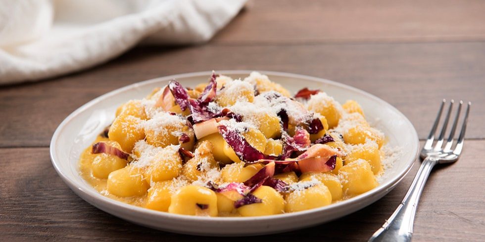Gnocchi radicchio e zafferano
